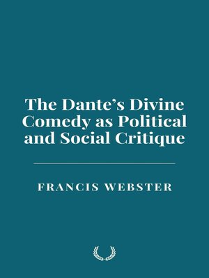 cover image of The Dante's Divine Comedy as Political and Social Critique